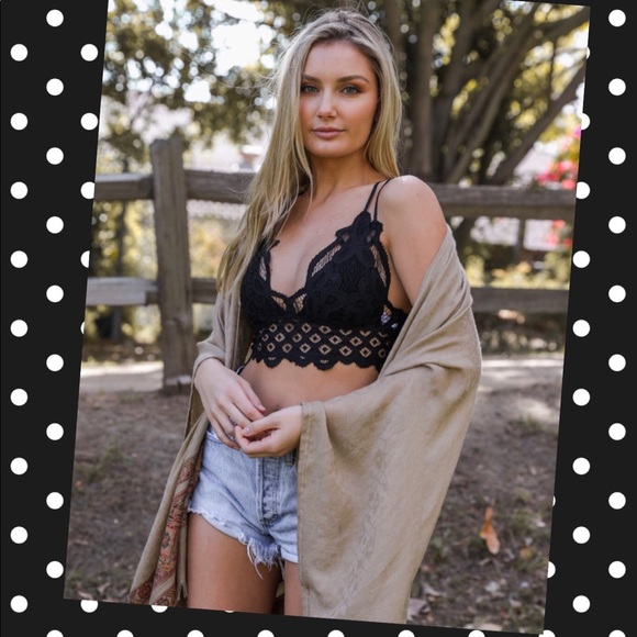 Last One Black Crochet Bralette - Picture 2 of 3